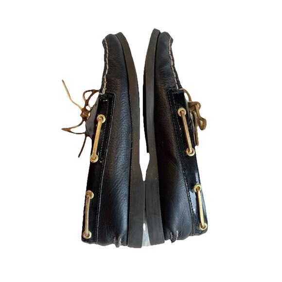 Sperry Top Sider Two Tone Black Patent & Sparkle Textured Black Leather SZ 6.5 - Picture 8 of 8